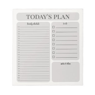 Bloc-notes de planification quotidienne minimalist