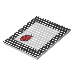 Bloc-notes de point Polka noir Ladybug