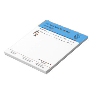 Bloc-notes de prescription de médecin personnalisé