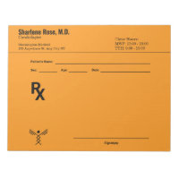 Bloc-notes de prescription personnalisé minimalist