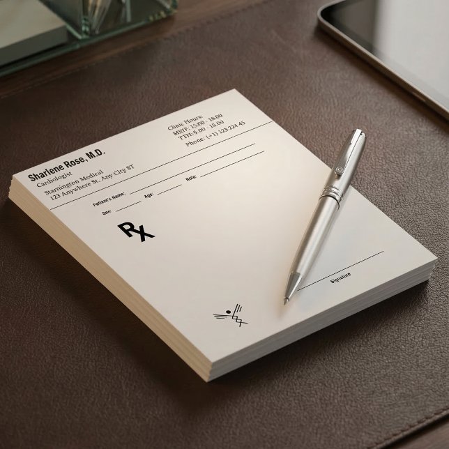 Bloc-notes de prescription personnalisé – RX de mé (Custom Prescription Notepad – Editable Doctor RX Pad!)