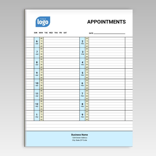 Bloc-notes de rendez-vous professionnels avec logo (Créateur téléchargé)