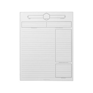 Bloc-notes de session pour joueur de D&D