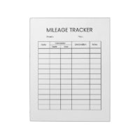 Bloc-notes de suivi de kilométrage minimaliste
