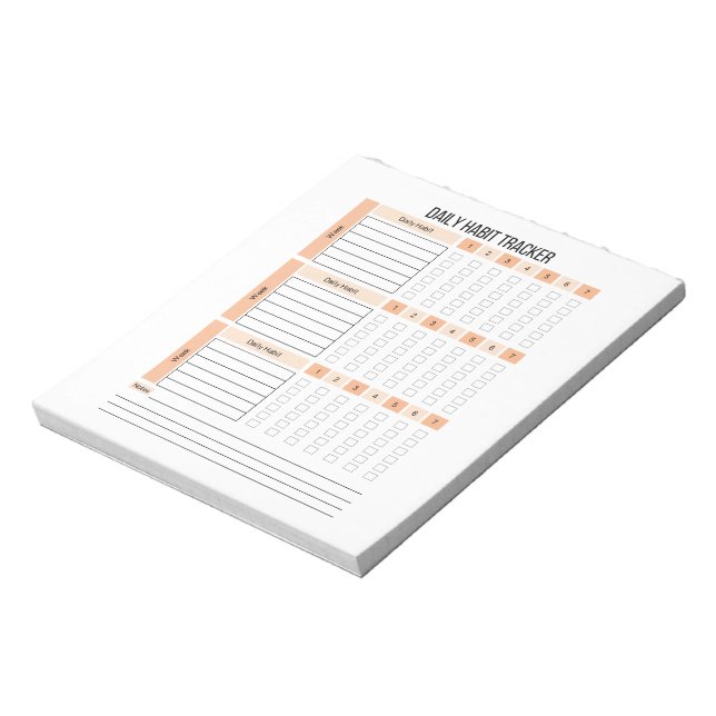Bloc-notes de suivi quotidien des habitudes (Tourné)