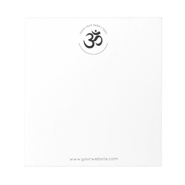 Bloc-notes de symbole Om noir (Devant)