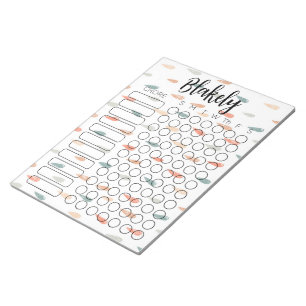 Bloc-notes de tableau de tâches