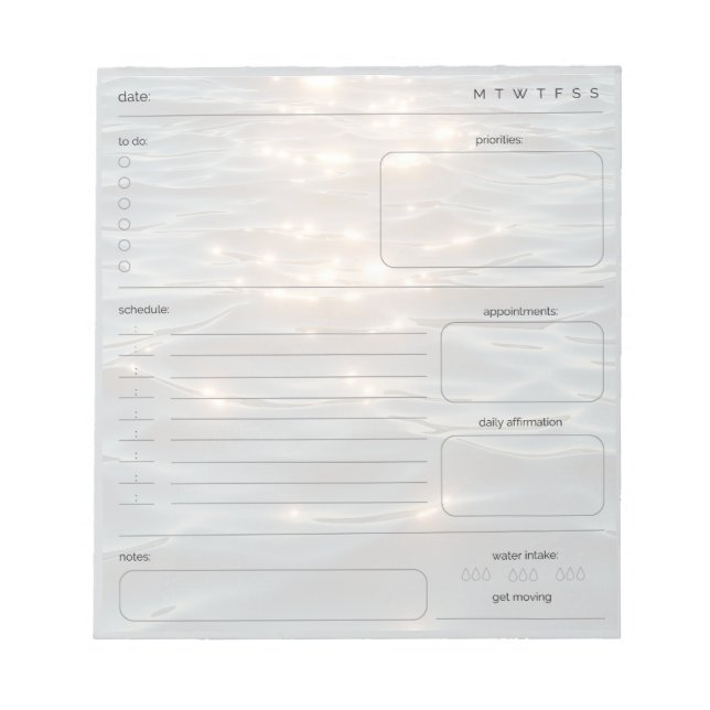 Bloc-notes de tâches Quotidien Lumineux One|Oui (Devant)