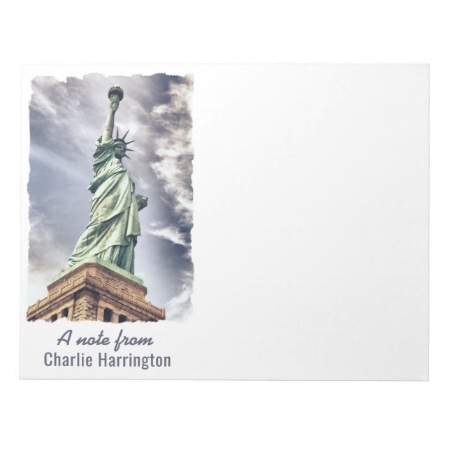Bloc-notes de texte personnalisé Statue of Liberty (Devant)