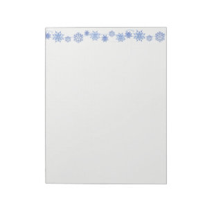 Bloc-notes de vacances Blue Snowflakes
