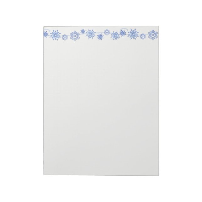 Bloc-notes de vacances Blue Snowflakes (Tourné)