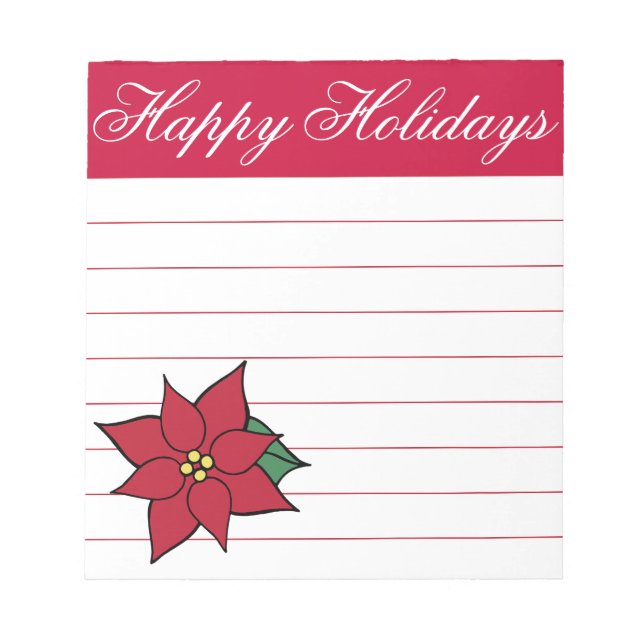 Bloc-notes de vacances Poinsettia (Devant)