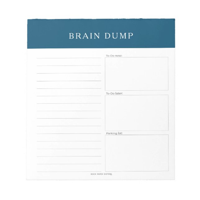 Bloc-notes de vidage du cerveau (Devant)