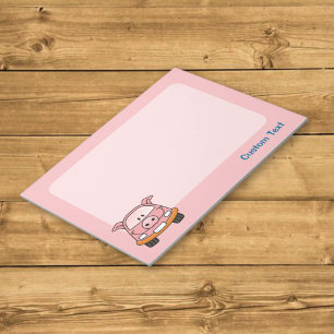 Bloc-notes de voiture de dessin animé de cochon