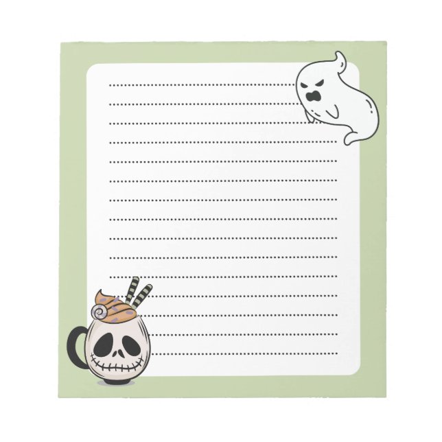 Bloc-notes déplaisant Kawaii Ghoul Mug et Ghost (Devant)