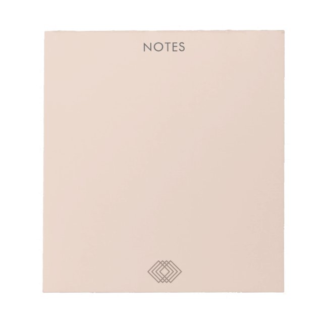 bloc-notes design rose moderne (Devant)