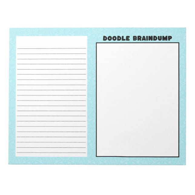 Bloc-notes Doodle & Braindump (Turquoise) (Devant)