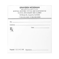 Bloc-notes d'ordonnance modifiable
