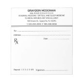 Bloc-notes d'ordonnance modifiable