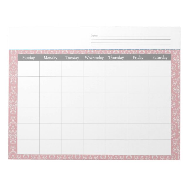 Bloc-notes du calendrier du calendrier des damas d (Devant)