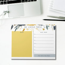 Bloc-notes du calendrier hebdomadaire Gold and Nav