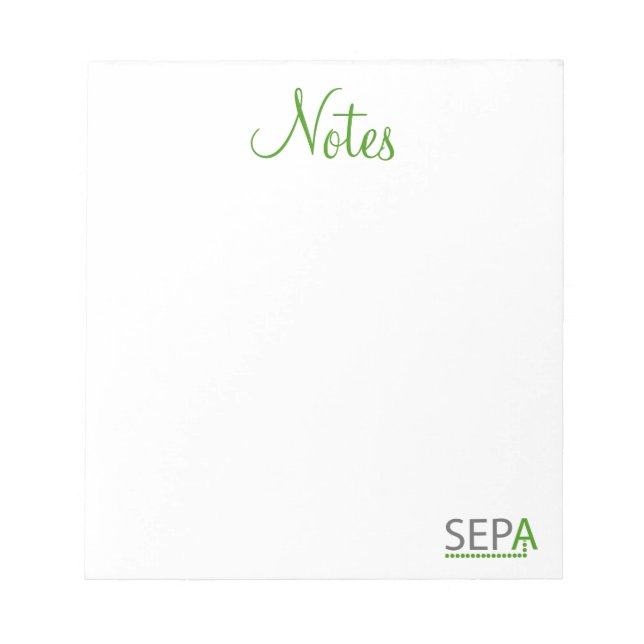 Bloc-notes du logo SEPA (Devant)