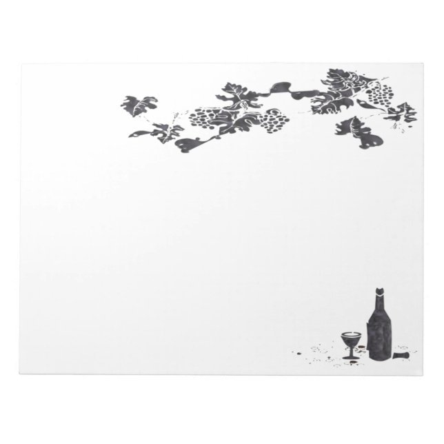 Bloc-notes du menu Vin (Devant)