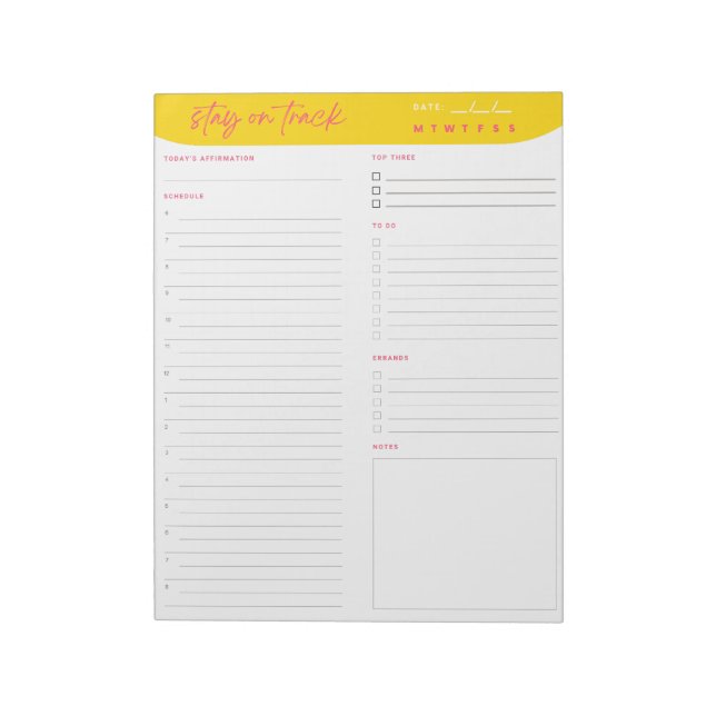 Bloc-notes du planificateur de productivité quotid (Tourné)