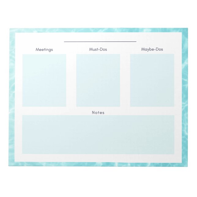 Bloc-notes du planificateur quotidien - Thème été (Devant)