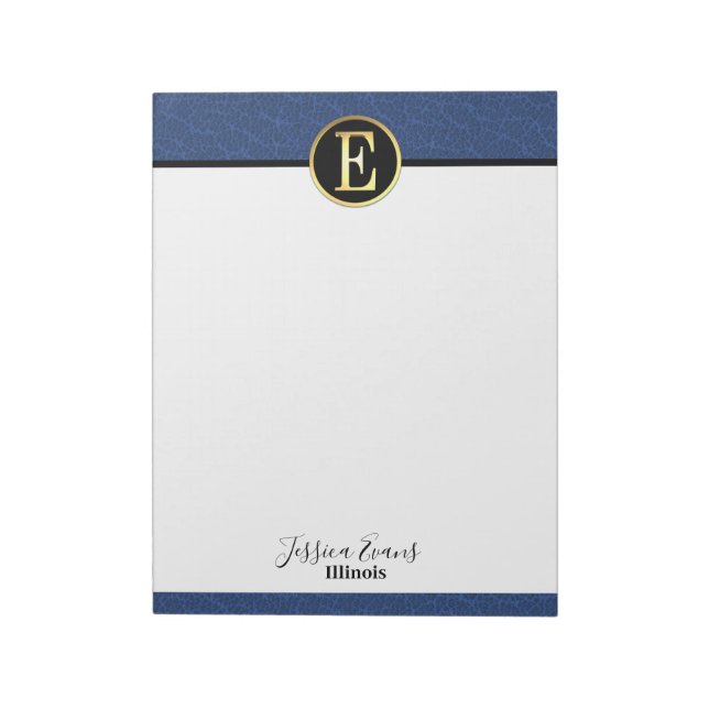 Bloc-notes E Lettre moderne (Tourné)