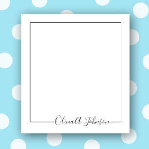 Bloc-notes élégant à lettres manuscrites modernes