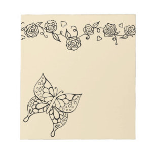Bloc-notes élégant pour papillon