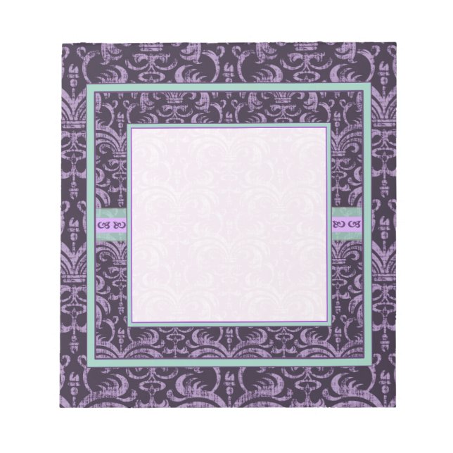 Bloc-notes élégant violet gothique Grunge (Devant)