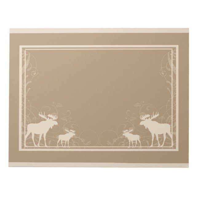 Bloc-notes en orignal beige rustique (Devant)