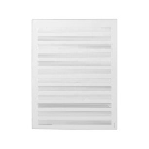 Bloc-notes en papier 12 staves blanc