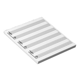Bloc-notes en papier de musique manuscrit