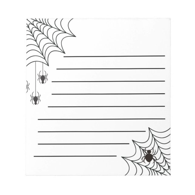 Bloc-notes en papier Éffrayant Spider Web (Devant)