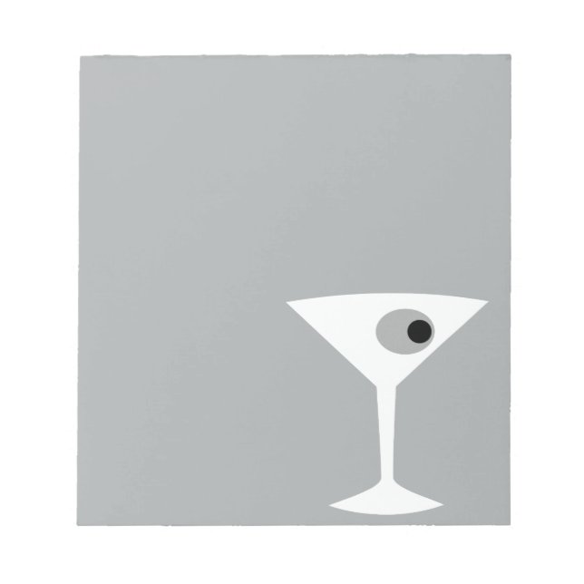 Bloc-notes en verre Noir Martini (Devant)