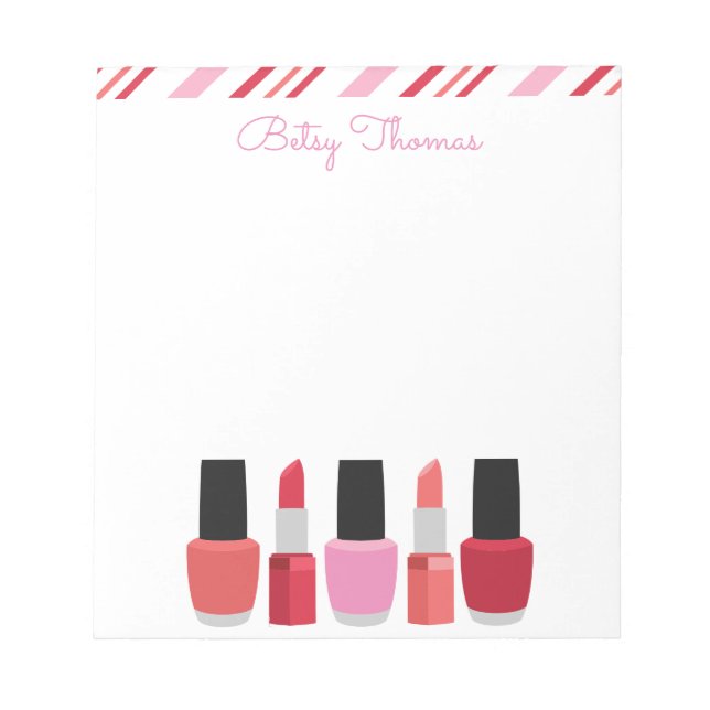 Bloc-notes et ongles polonais personnalisé Bloc-no (Devant)