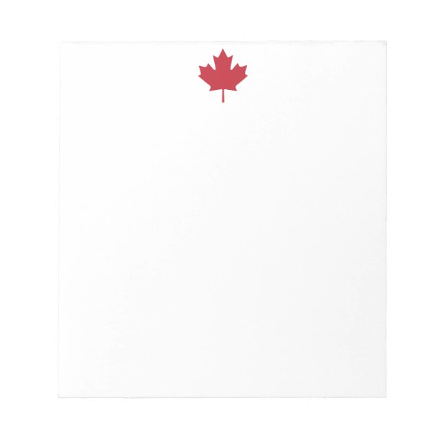 Bloc-notes Feuille d'érable du Canada (Devant)