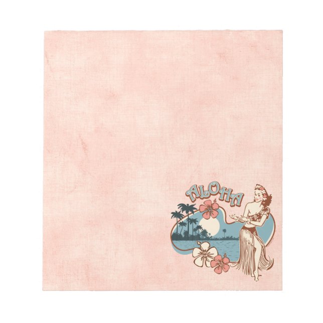 Bloc-notes Fille de Hula Aloha (Devant)