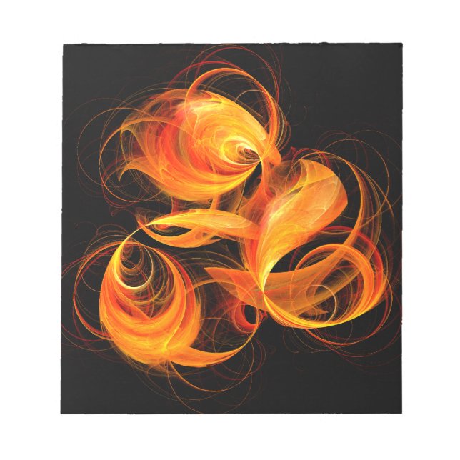 Bloc-notes Fireball Abstrait Art (Devant)