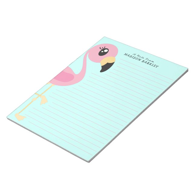 Bloc-notes fixe Flamant rose Tropical Kids (Incliné)