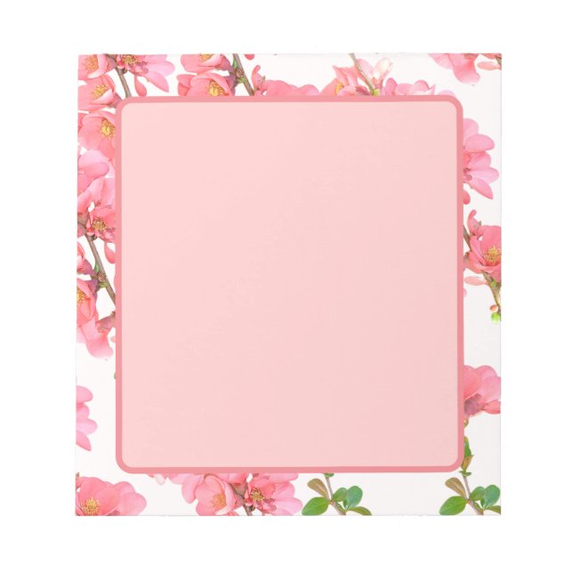 Bloc-notes Fleur de Sakura Rose (Devant)