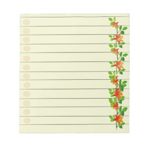 Bloc-notes Fleur Orange
