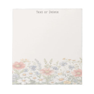 Bloc-notes Fleur sauvage coloré