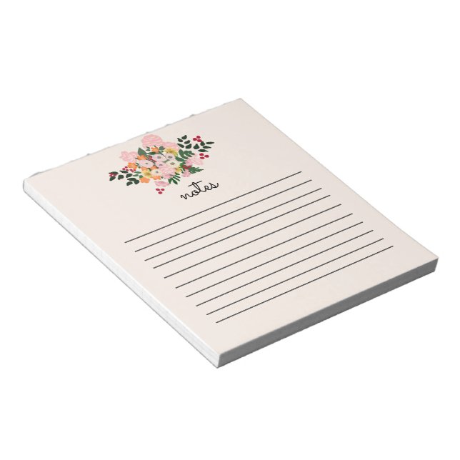 Bloc-notes floral (Incliné)