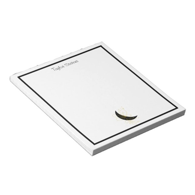 Bloc-notes floral Crescent Moon personnalisé (Incliné)