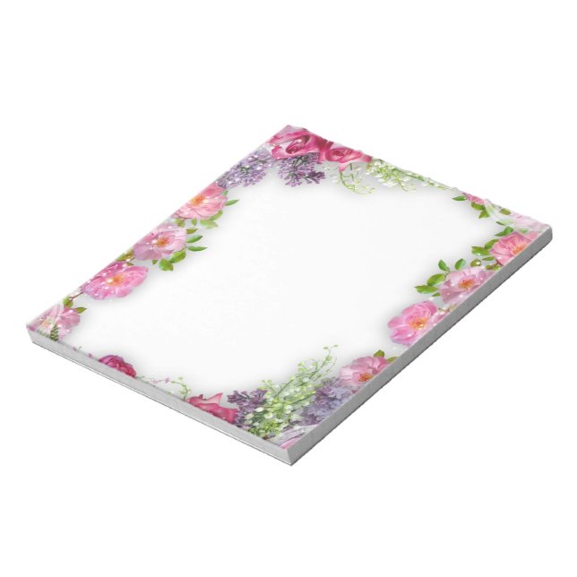 Bloc-notes floral de couleur mignonne (Tourné)