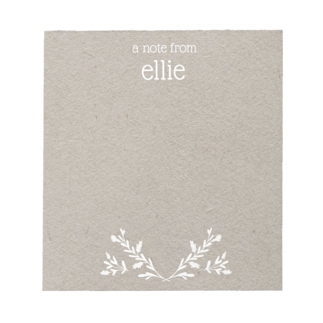 Bloc-notes Floral Kraft Boho Country (Devant)